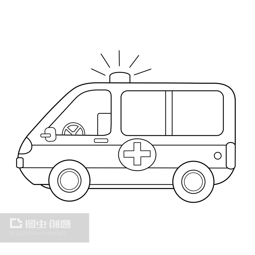 兒童涂色書(shū) 救護(hù)車(chē)與垃圾車(chē)